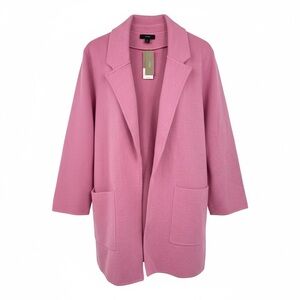 J. Crew Womens size Large Sophie Open Sweater Cardigan Bohemian Rose pink NWT